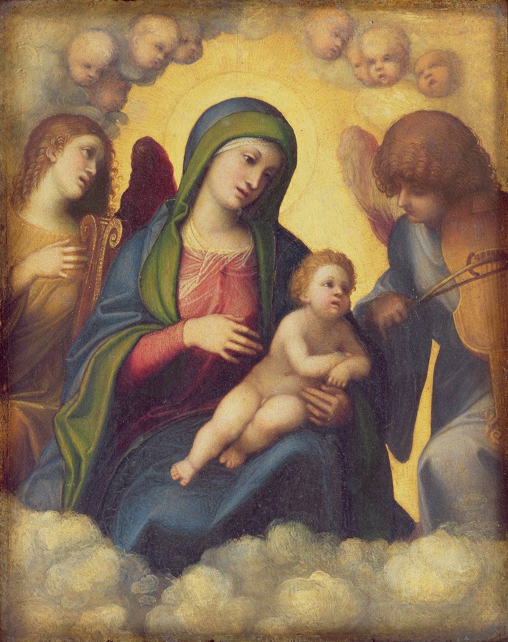 Madonna y Niño en Gloria, c.1520 de Antonio da Correggio