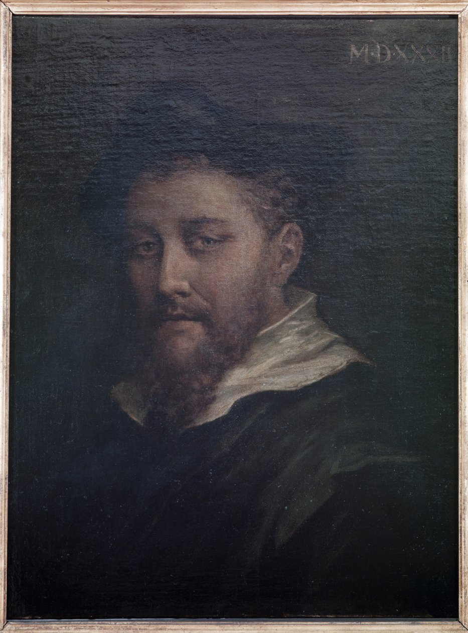 Retrato presumido del artista, 1532 de Antonio da Correggio