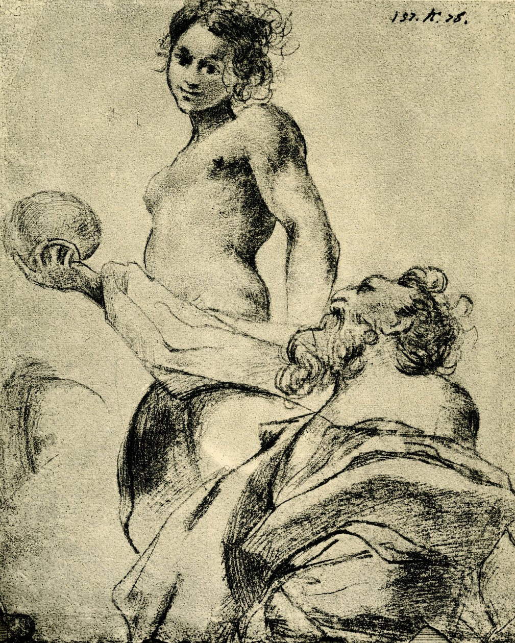 Estudio para un grupo de Antonio da Correggio
