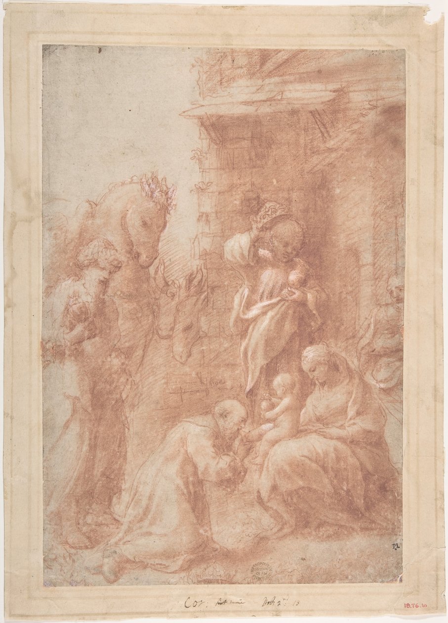 La adoración de los magos de Correggio