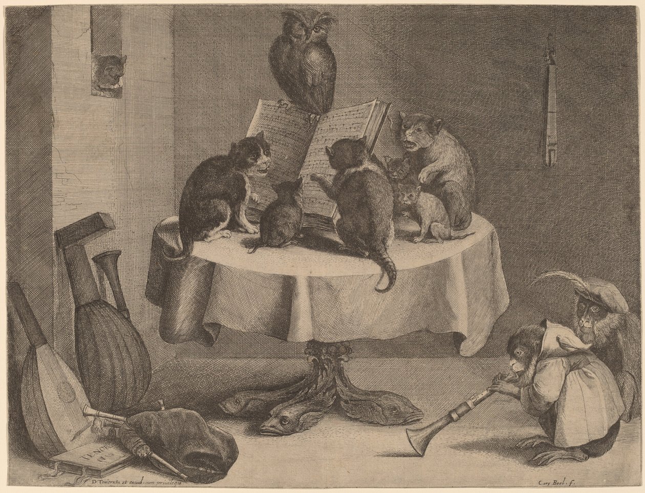 El concierto del gato de Coryn Boel after David Teniers the Younger