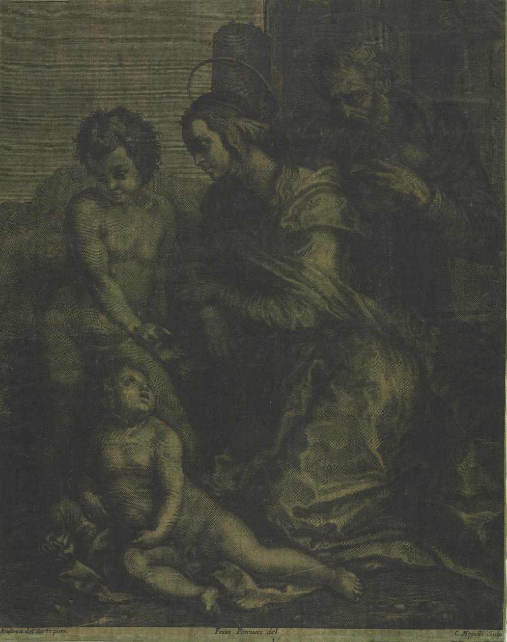 La Sagrada Familia con San Juan, c. 1710-1715 de Cosimo Mogalli