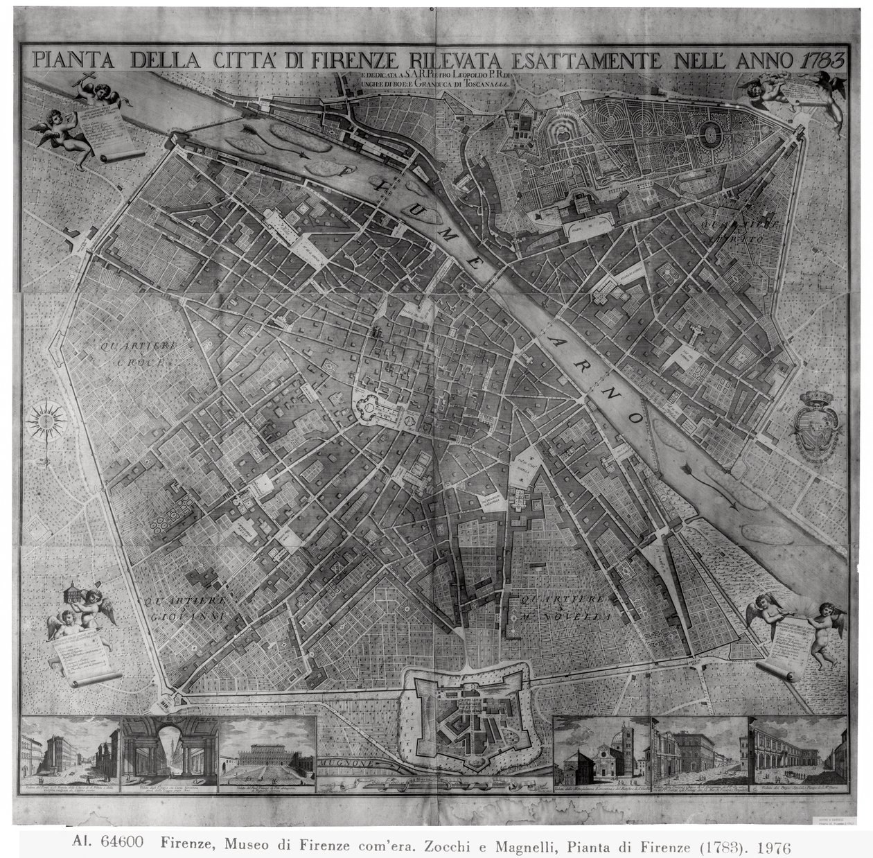 Plano de la ciudad de Florencia, 1783 de Cosimo Zocchi