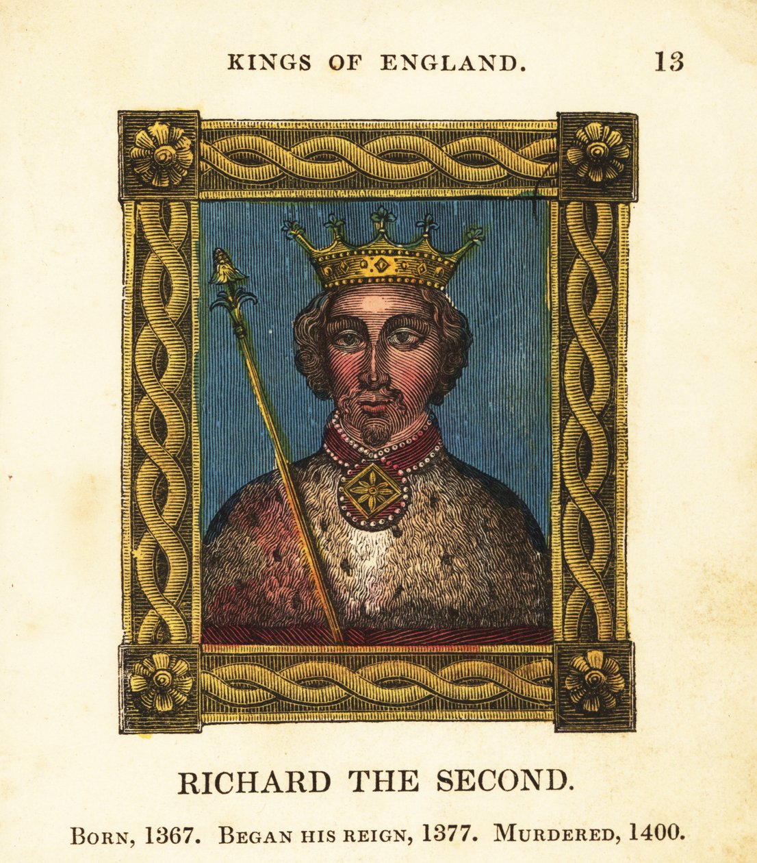 Retrato del rey Ricardo II de Inglaterra, nacido en 1367, comenzó su reinado en 1377 y fue asesinado en 1400 de Cosmo Armstrong
