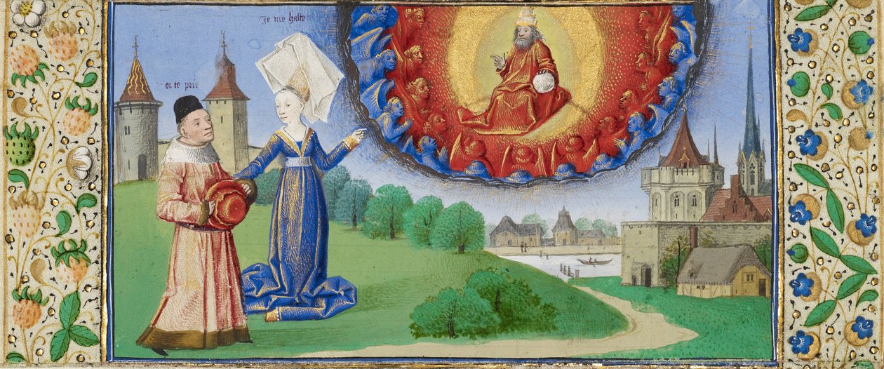 La Filosofía instruyendo a Boecio sobre el papel de Dios, ca 1465 de Coëtivy Master
