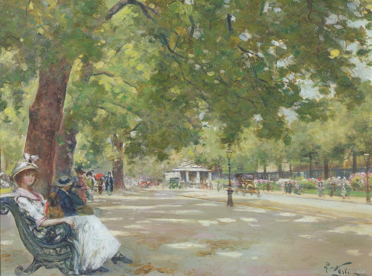 Figuras elegantes, Rotten Row, Hyde Park, Londres de Count Girolamo Pieri Nerli