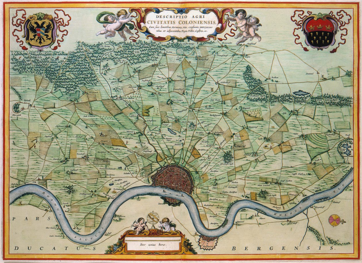 Köln - Mapa de Johannes and Mortier, Cornelis Covens