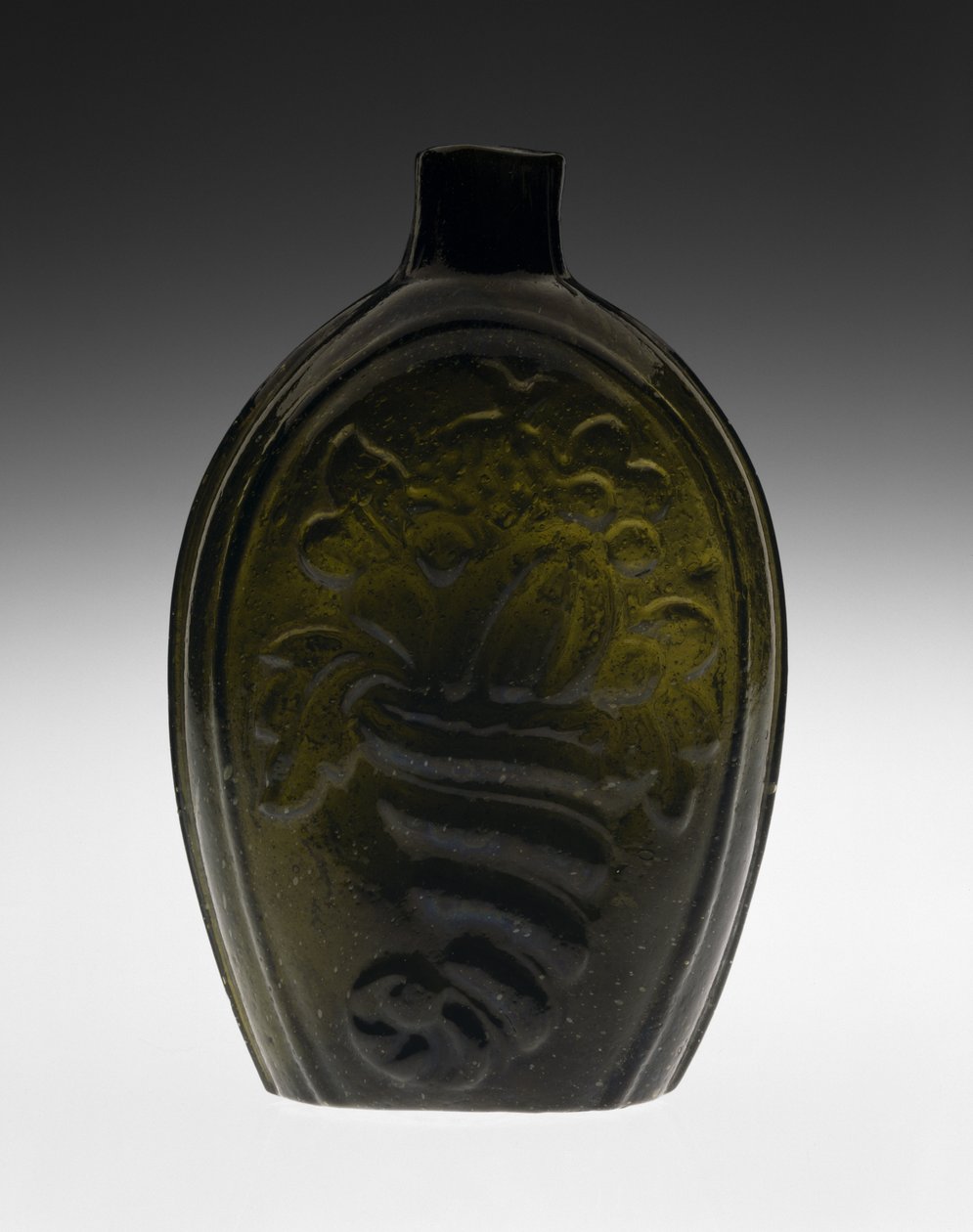 Frasco figurado, probablemente 1820s de Coventry Glass Works