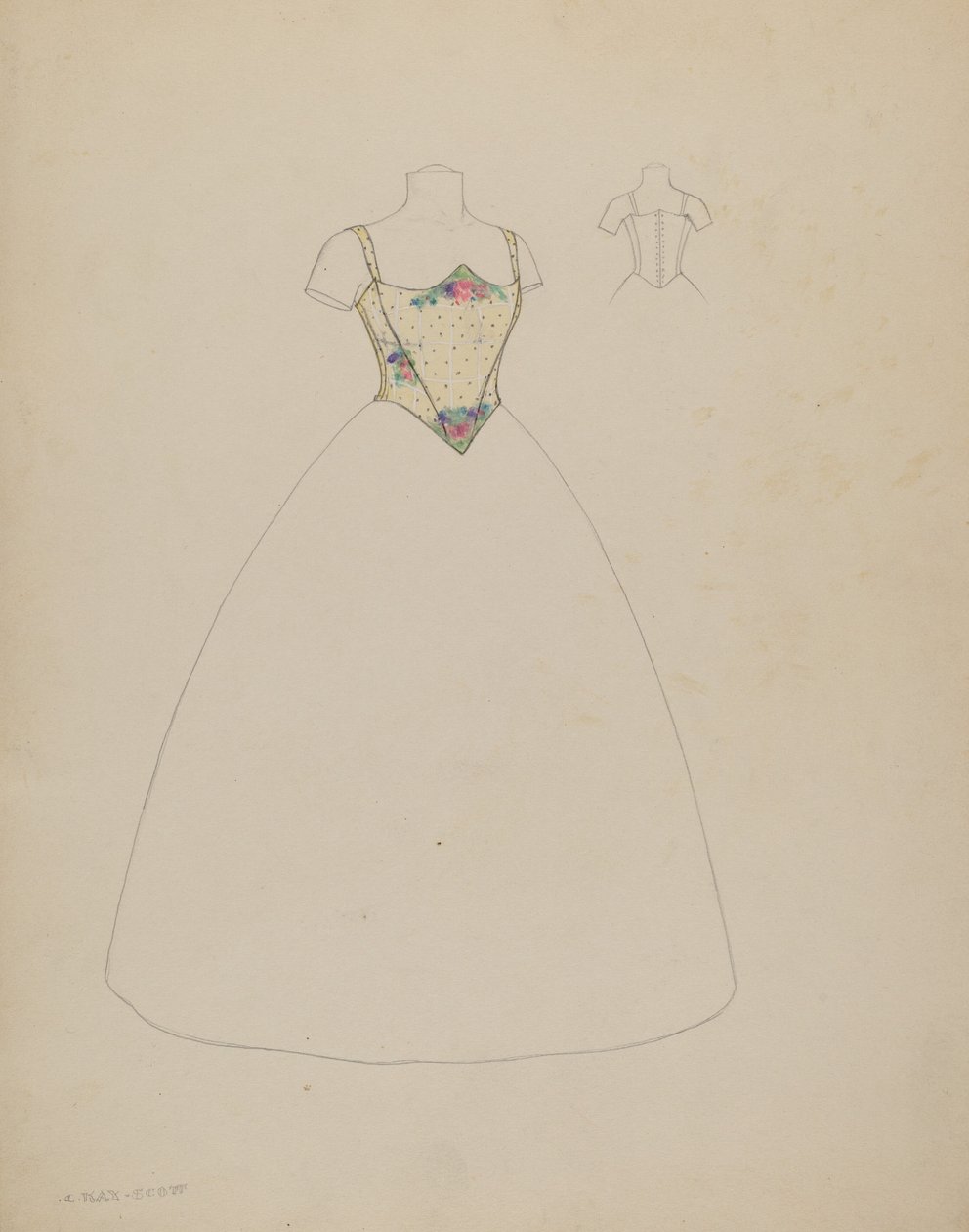 Diseño para corpiño de Creighton Kay Scott