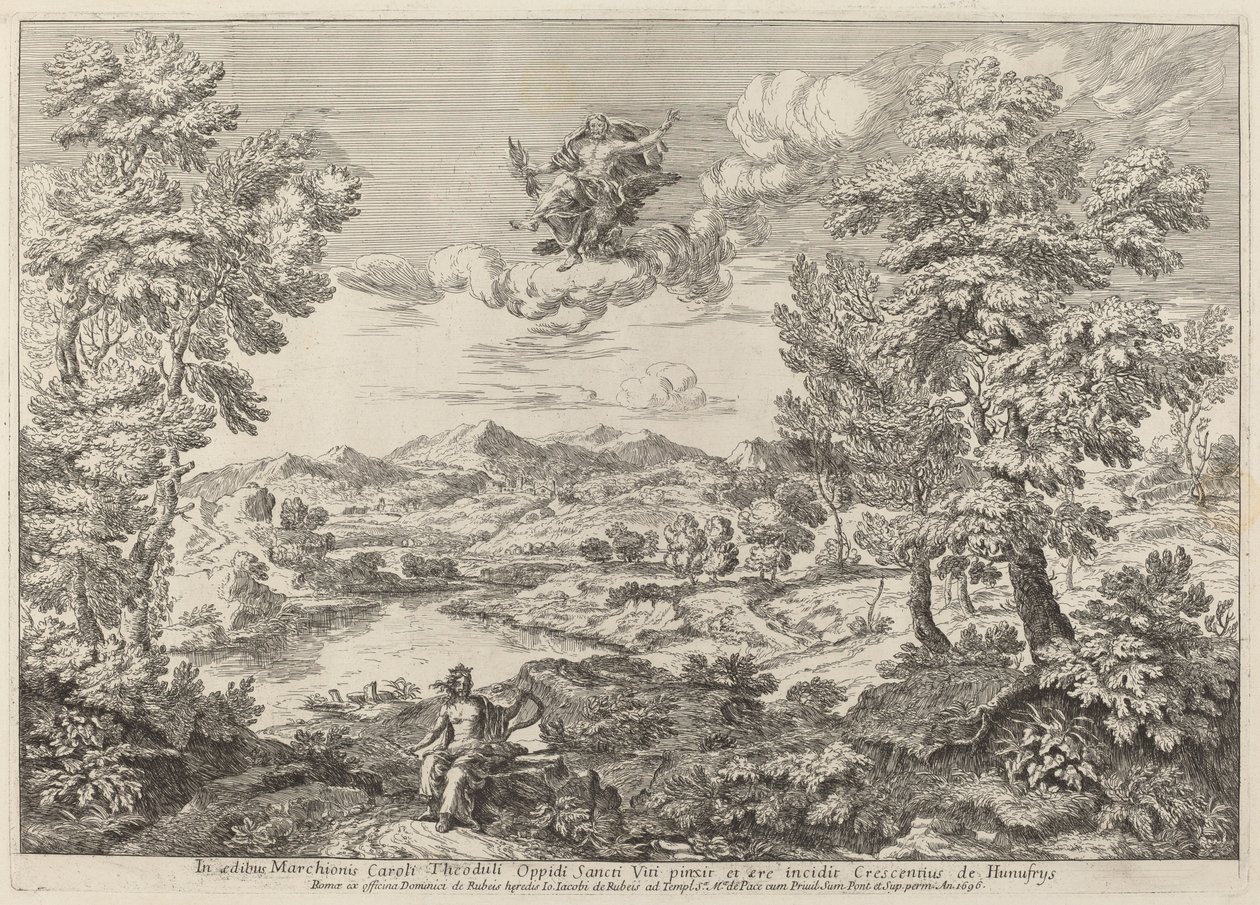 Júpiter en un Paisaje de Crescenzio Onofri
