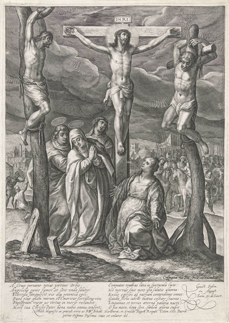 Crucifixión de Cristo de Crispijn van de Passe (I)