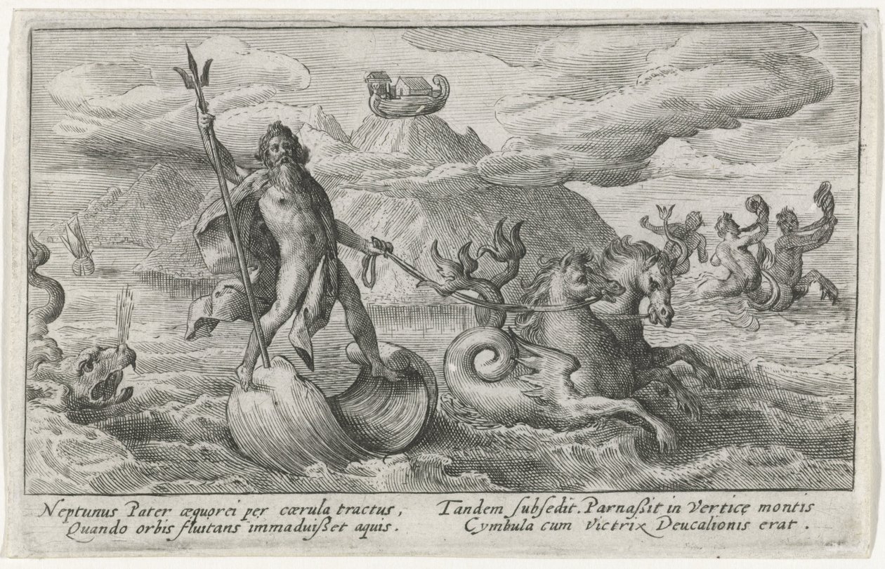 Neptuno calma las olas Metamorfosis de Ovidio (título de la serie) de Crispijn van de Passe (I)