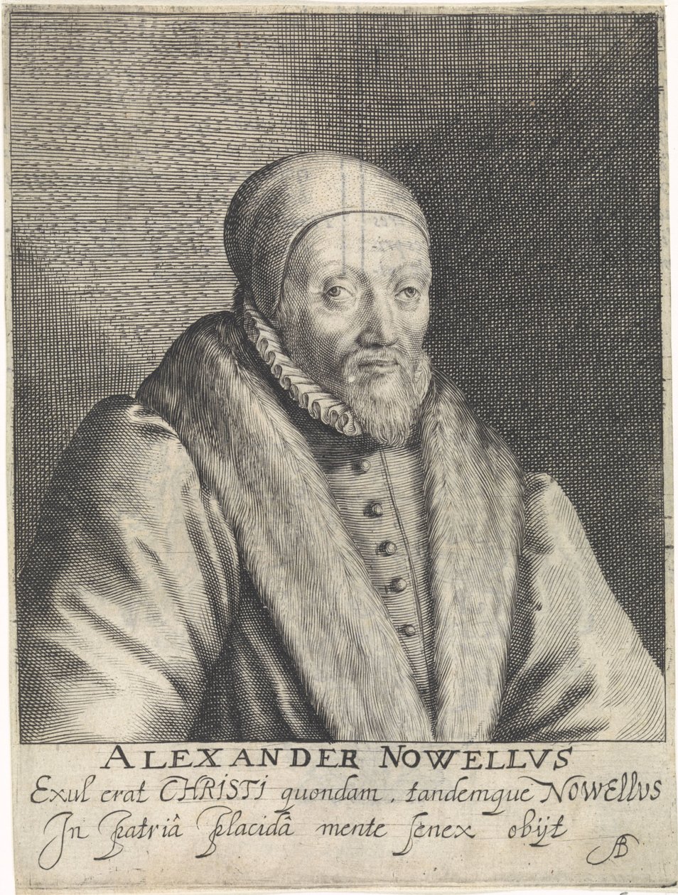 Portret de Alexander Nowell de Crispijn van de Passe (I)
