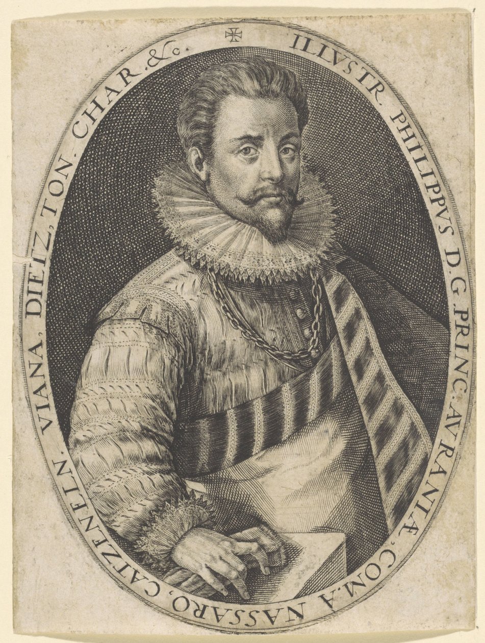 Retrato de Felipe Guillermo, Príncipe de Orange de Crispijn van de Passe (I)