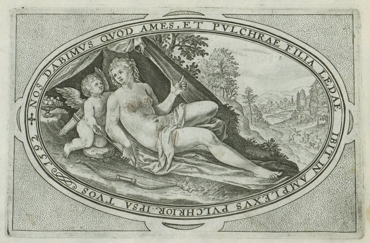 Venus Dioses y diosas involucrados en el juicio de Paris (título de la serie) de Crispijn van de Passe (I)