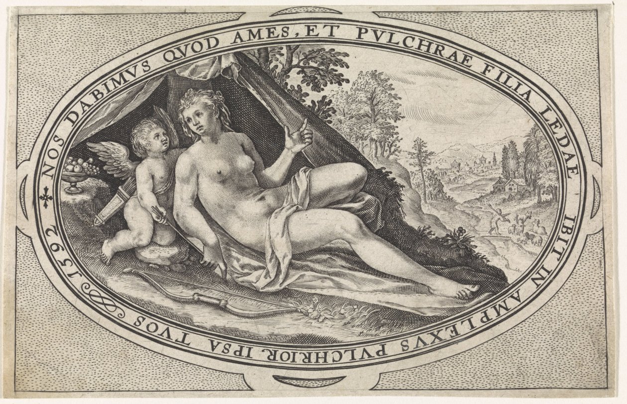 Venus Dioses y diosas involucrados en el juicio de Paris (título de la serie) de Crispijn van de Passe (I)