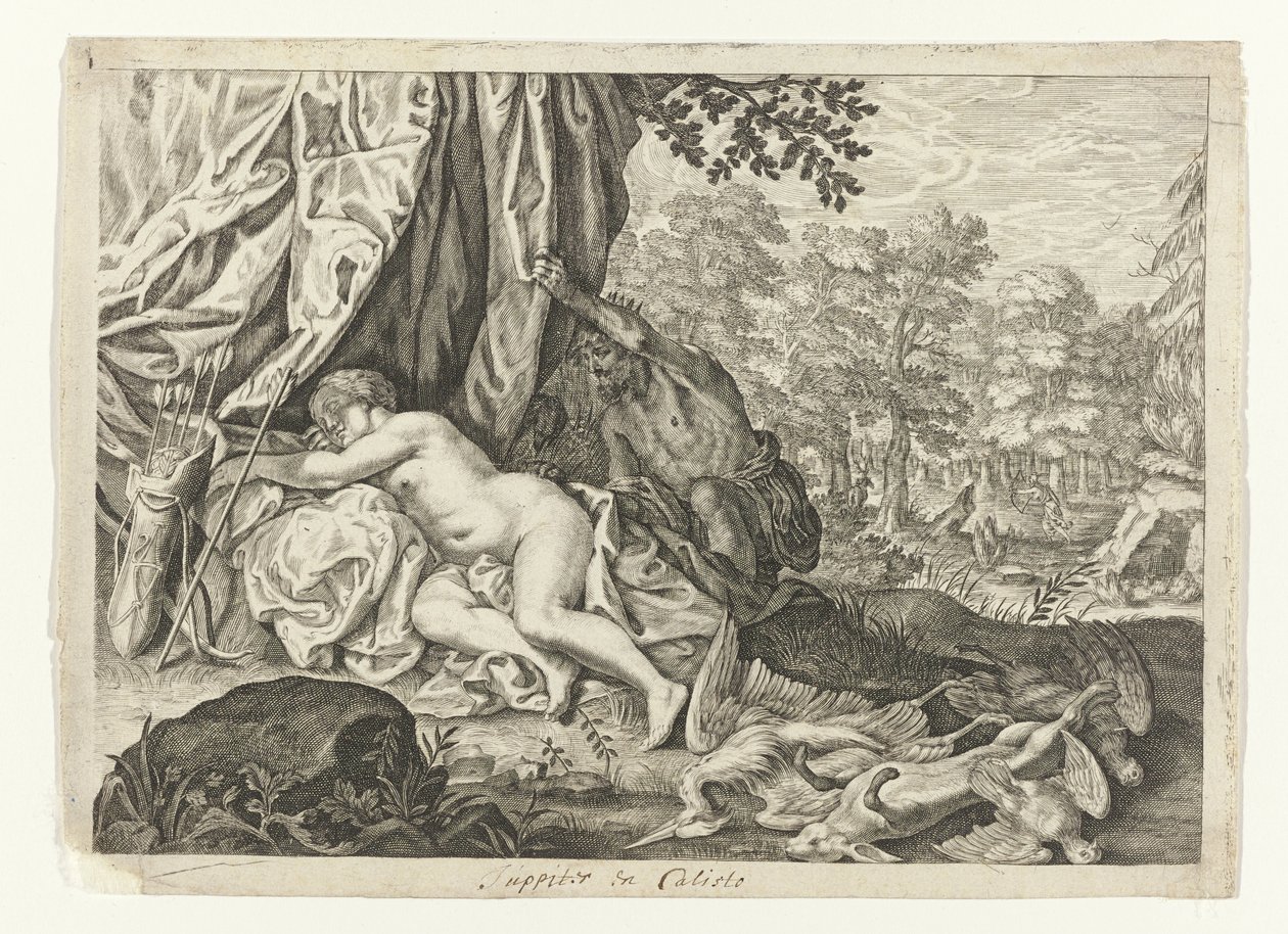 Júpiter y Calisto
Metamorfosis de Ovidio (título de la serie) de Crispijn van de Passe (II) (attributed to)