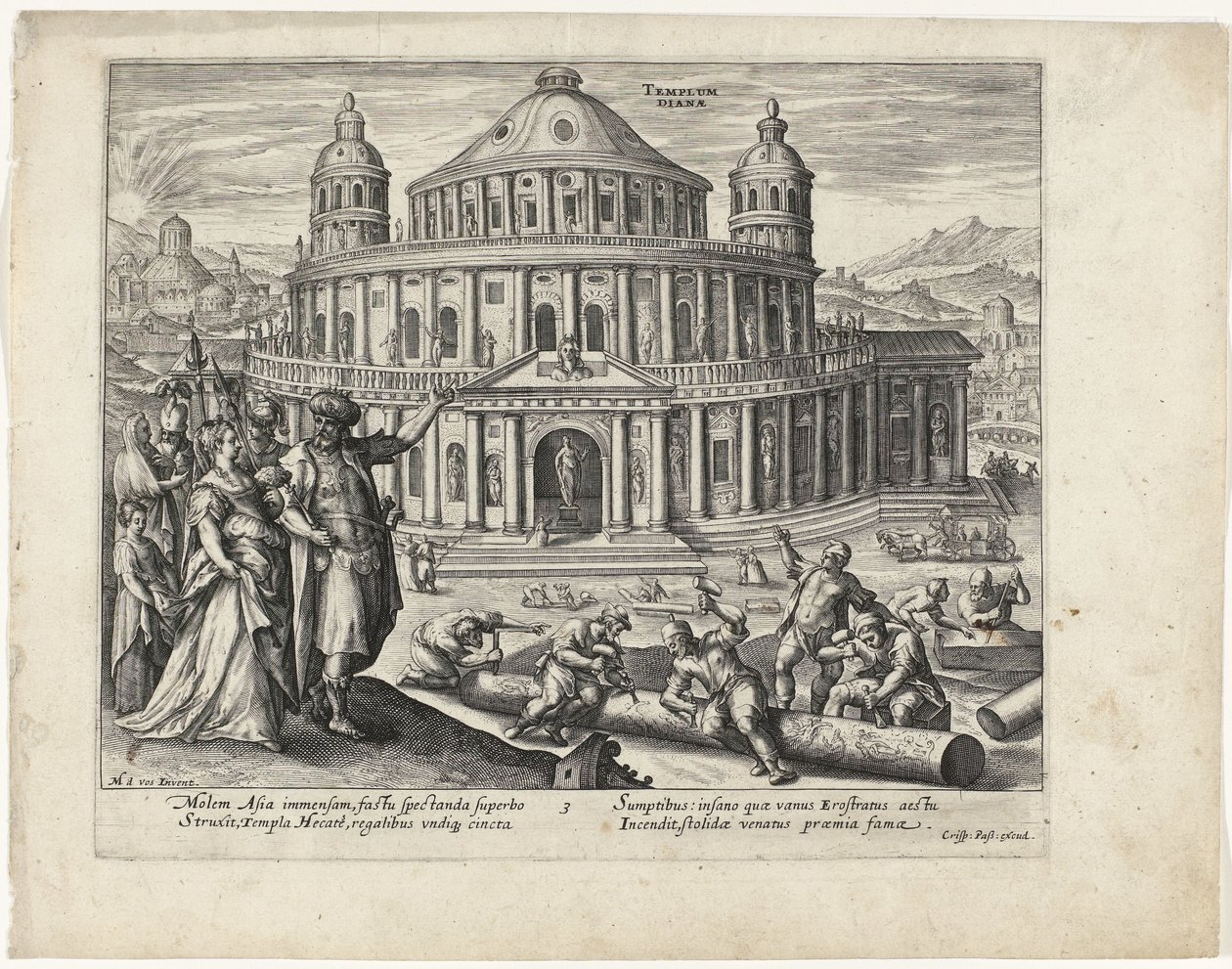 Templo de Diana en Éfeso Las siete maravillas del mundo (título de la serie) de Crispijn van de Passe (II) (attributed to)