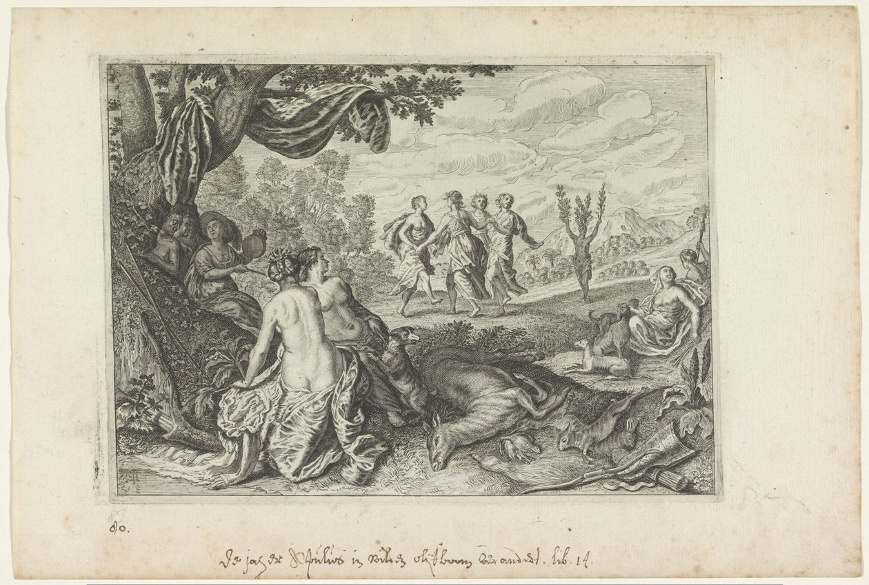 Apulus se convierte en un olivo Metamorfosis de Ovidio (título de la serie) de Crispijn van de Passe (II) (workshop of)