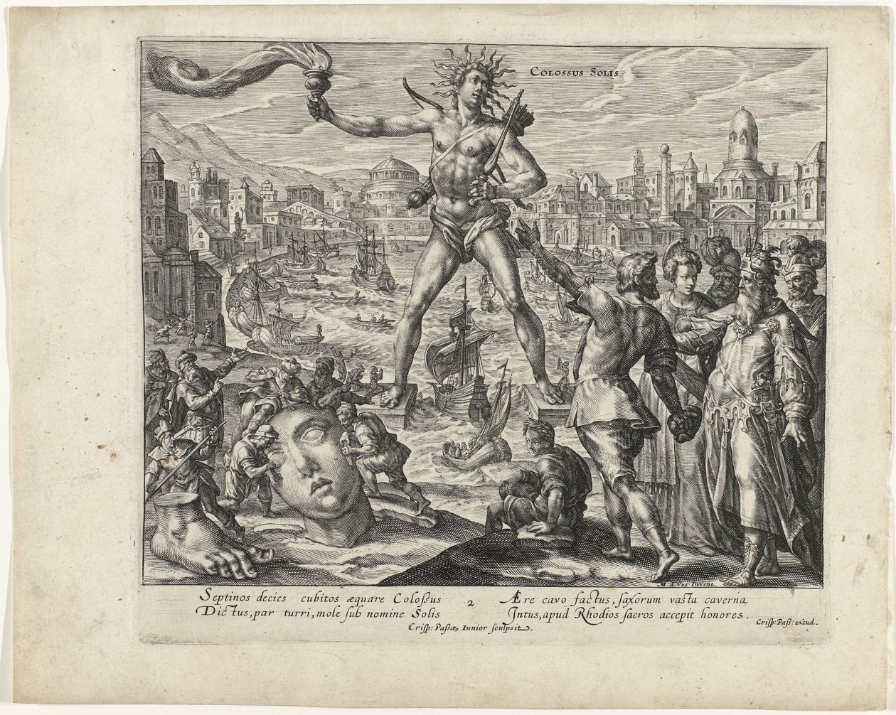 Coloso de Rodas Las siete maravillas del mundo (título de la serie) de Crispijn van de Passe (II)