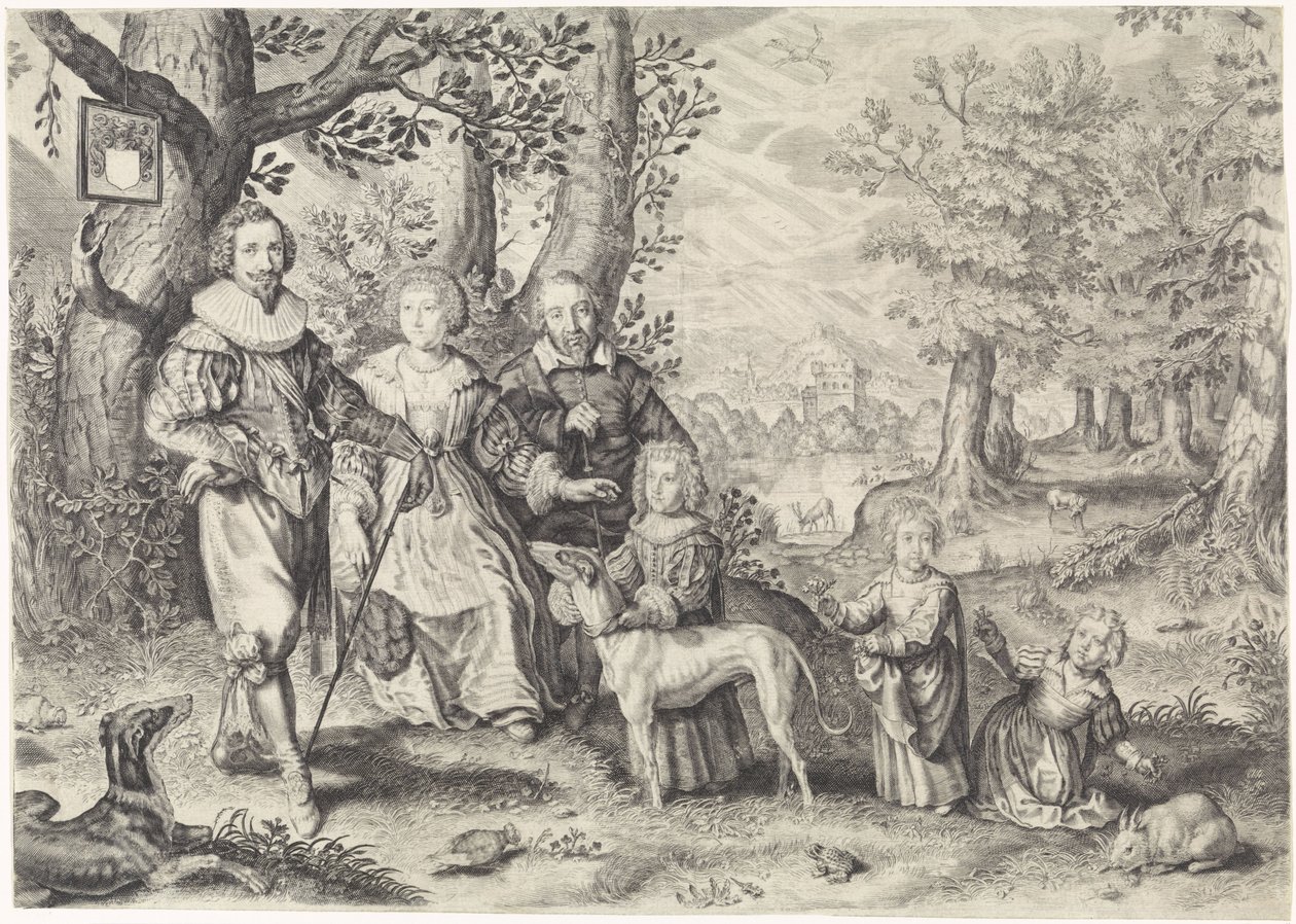 Retrato de Guy Michel Lejay y su familia de Crispijn van de Passe (II)
