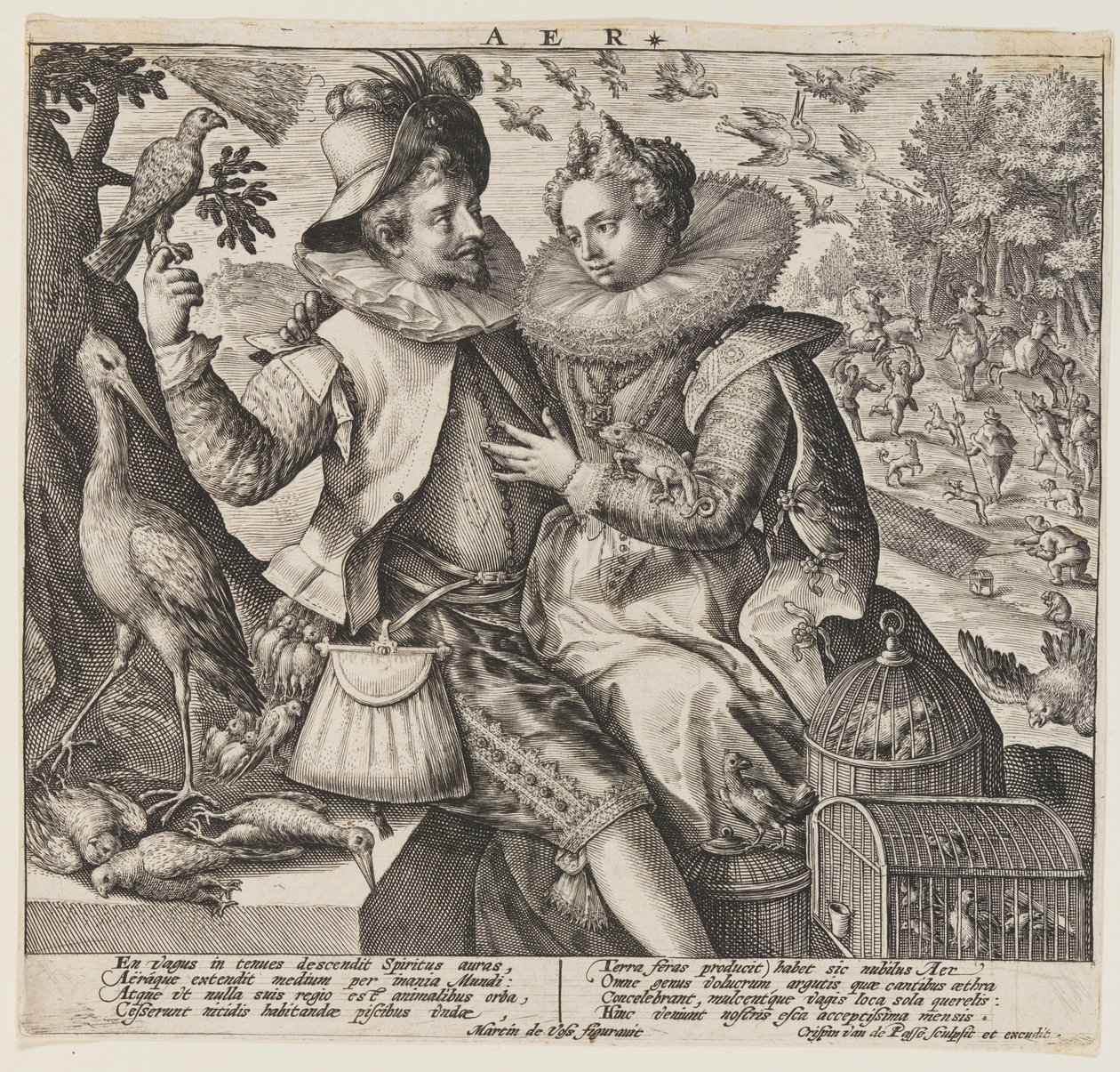 Aer (Aire), de Los elementos de Crispijn van de Passe I