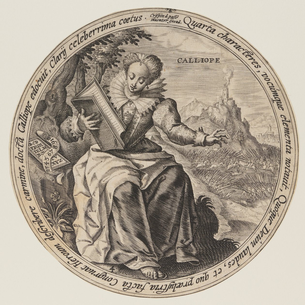 Clío, de Las Musas de Crispijn van de Passe I
