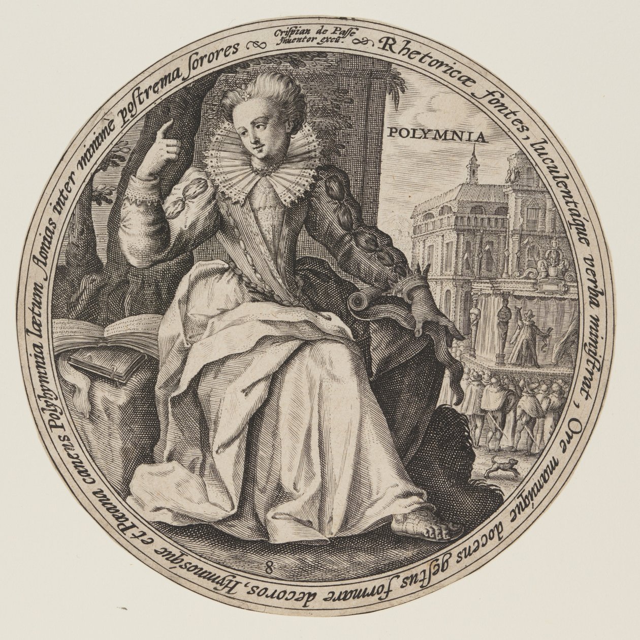 Erato, de Las Musas de Crispijn van de Passe I