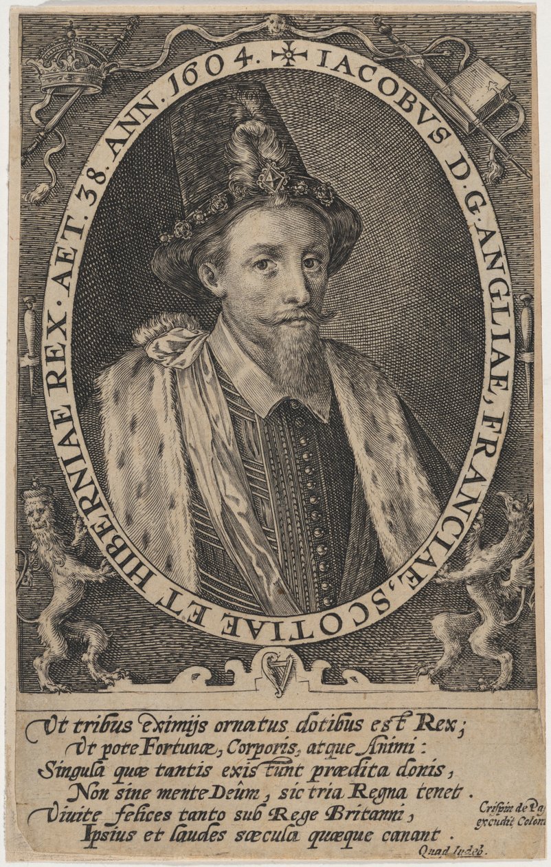 Jacobo I, rey de Inglaterra de Crispijn van de Passe I