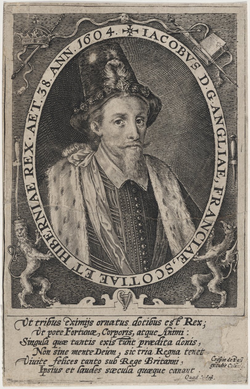 Jacobo I, rey de Inglaterra de Crispijn van de Passe I