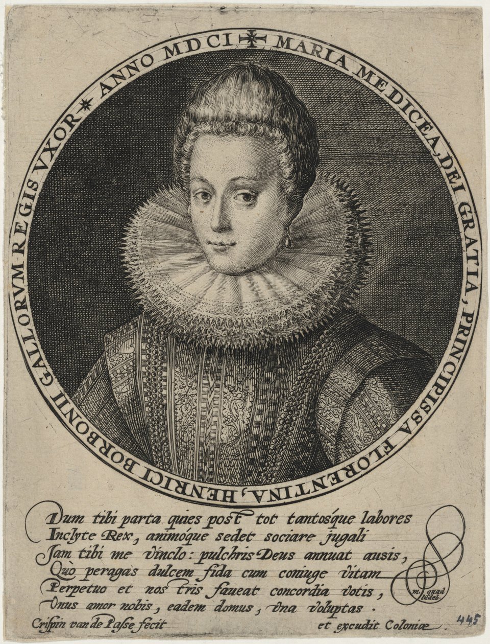 María de Médicis, reina de Francia de Crispijn van de Passe I