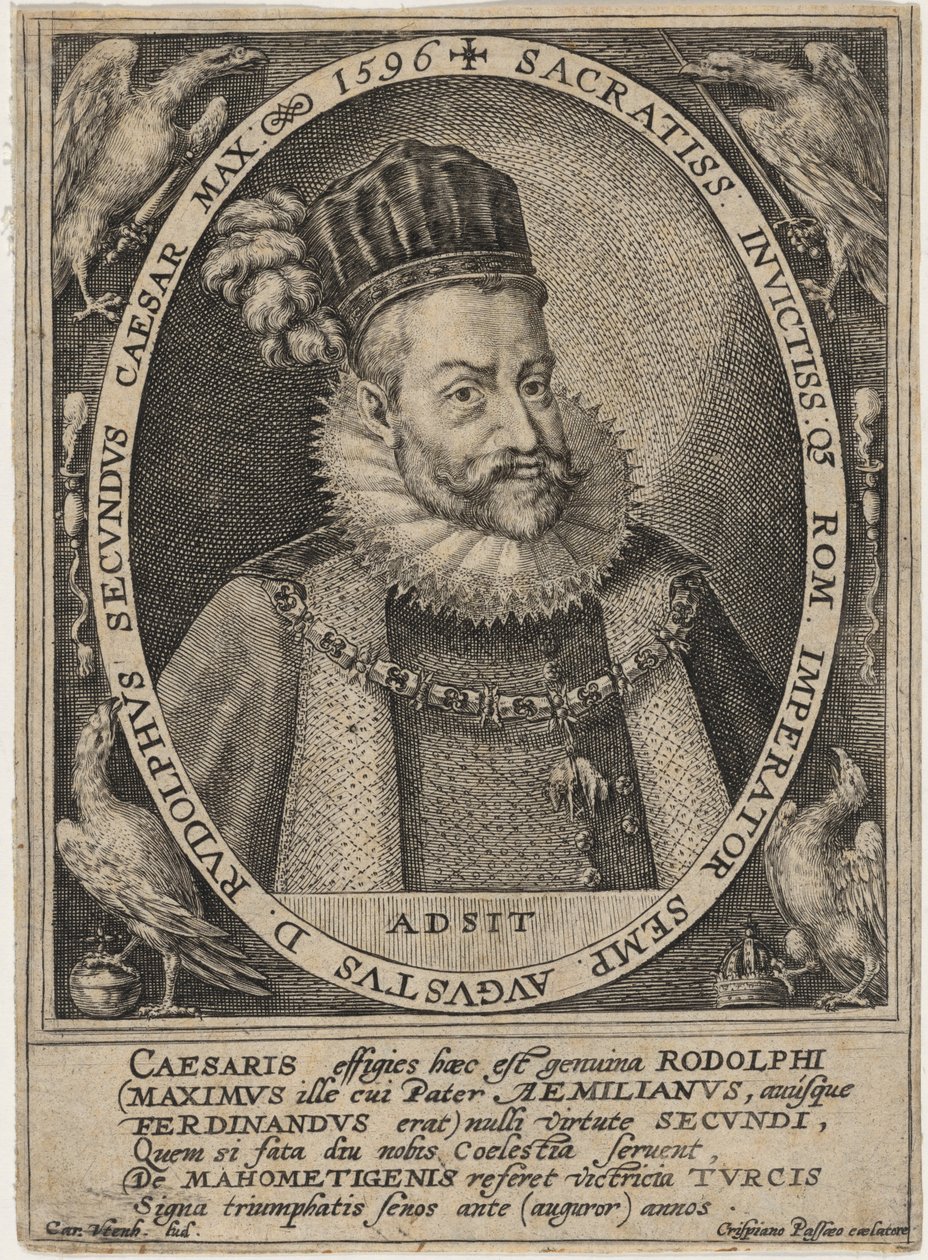 Rodolfo II, emperador romano de Crispijn van de Passe I