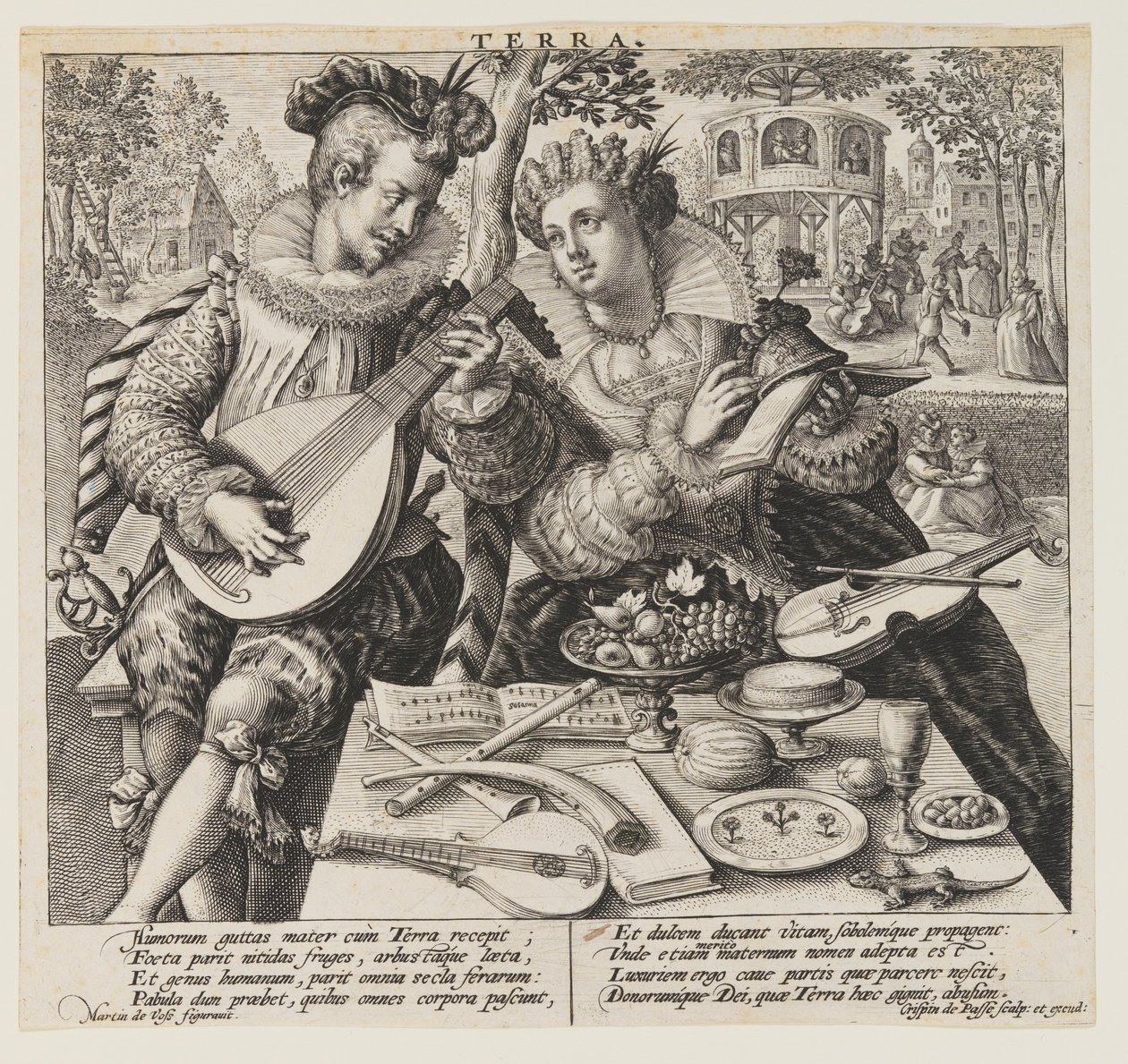 Terra (Tierra), de Los elementos de Crispijn van de Passe I
