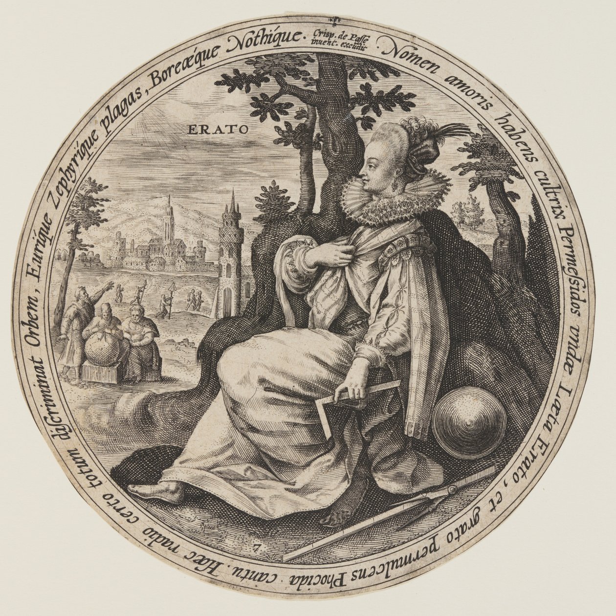 Urania, de Las Musas de Crispijn van de Passe I