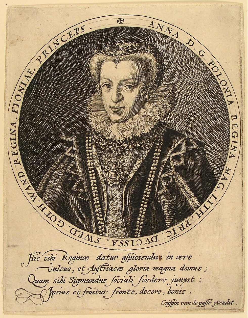 Anna Catherine Constance Vasa de Polonia 1619-1651 de Crispijn van de Passe the Elder