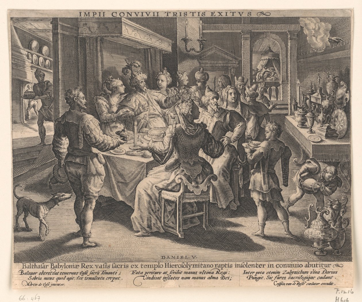 El banquete de Belsasar de Crispijn van de Passe the Elder