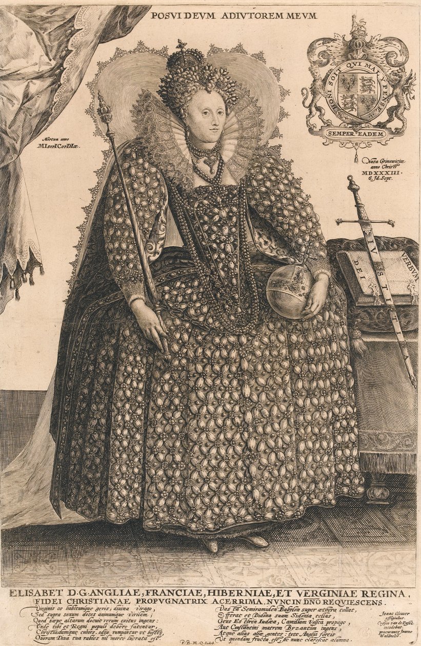 Isabel, Reina de Inglaterra, c.1603 de Crispin I de Passe