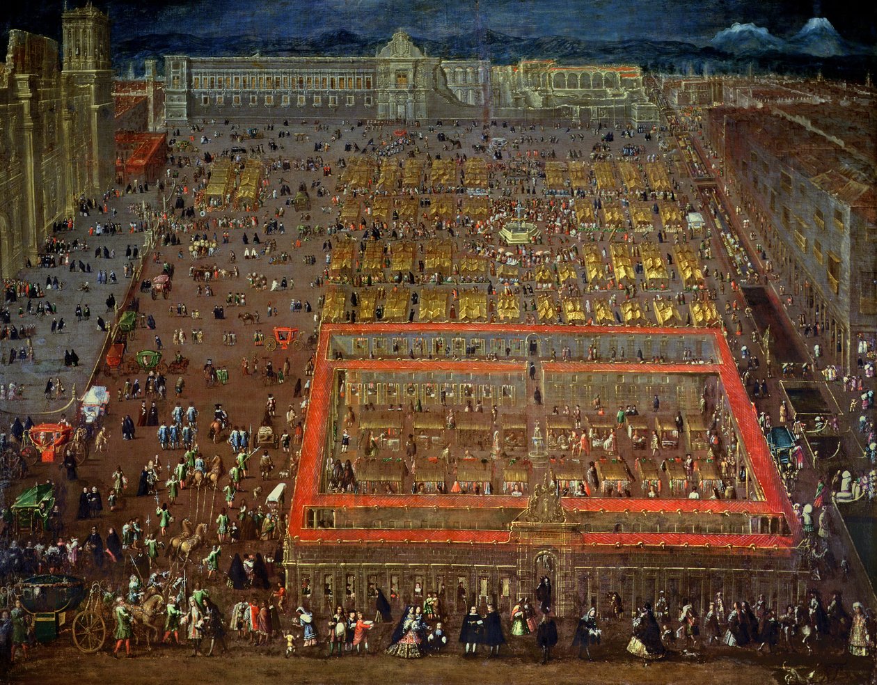 Plaza Central de la Ciudad de México, 1695 de Cristobal de Villalpando