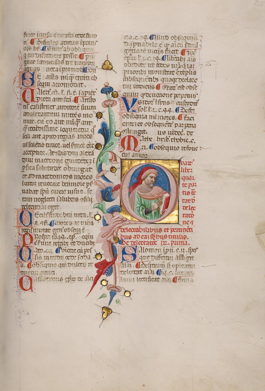 Initial Q: Busto Retrato de hombre barbudo de Cristoforo Cortese