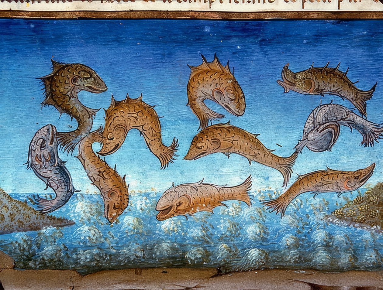 El fin del mundo: los peces nadarán arriba (c.147r). 1476 de Cristoforo De Predis