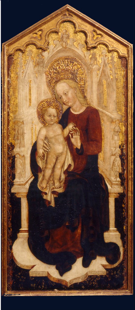La Virgen y el Niño entronizados de Cristoforo Moretti