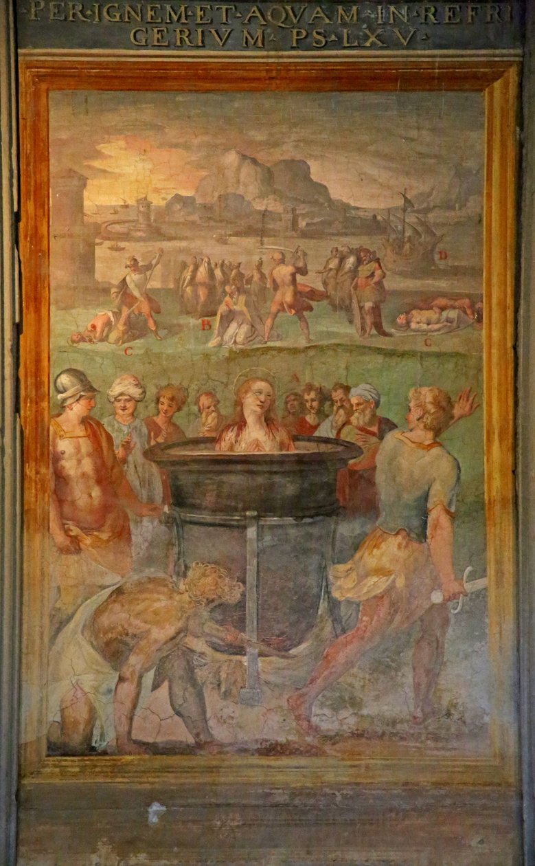Una santa es hervida viva de Cristoforo and Tempesta, Antonio Roncalli