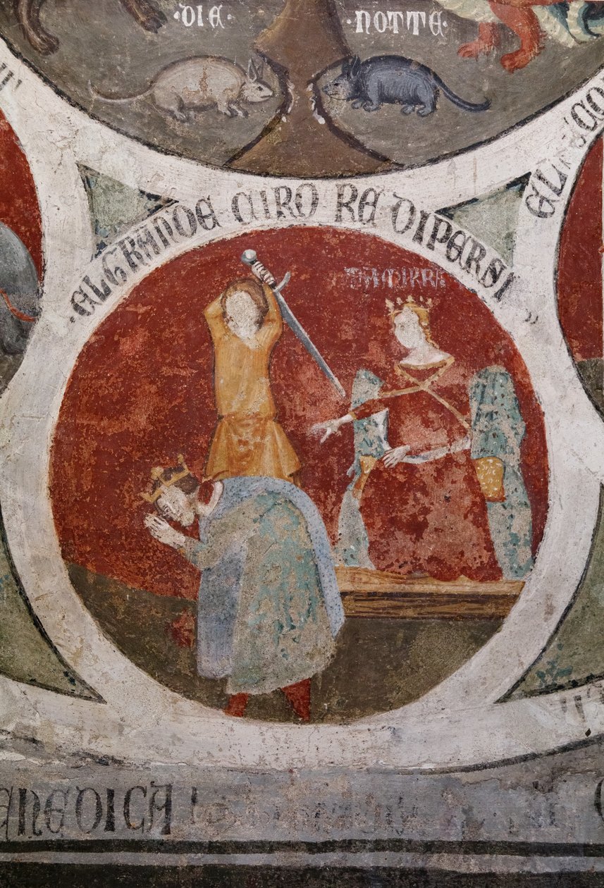 La muerte de Ciro, rey de Persia, detalle de La rueda de Barlaam de Cristoforo di & Piero Meo di Bindoccio