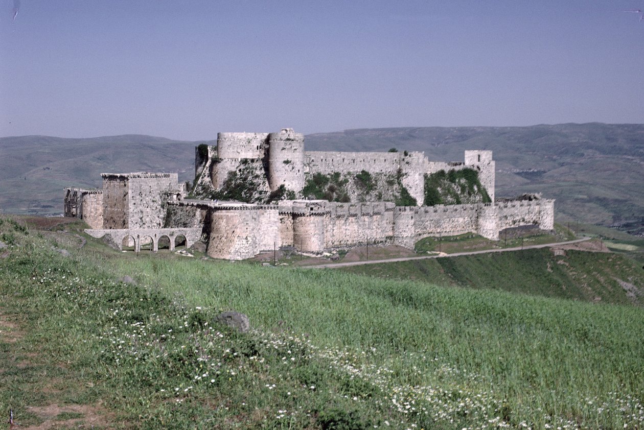 Vista general de la fortaleza de Krak des Chevaliers de Crusader Period