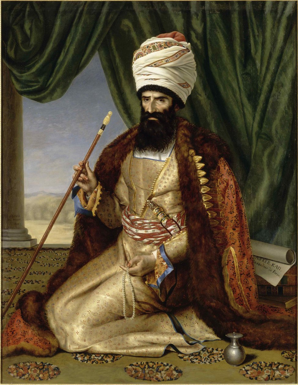 Retrato de Asker Khan, Embajador de Persia, en París en 1808, 1809 de Césarine Henriette Davin Mirvault