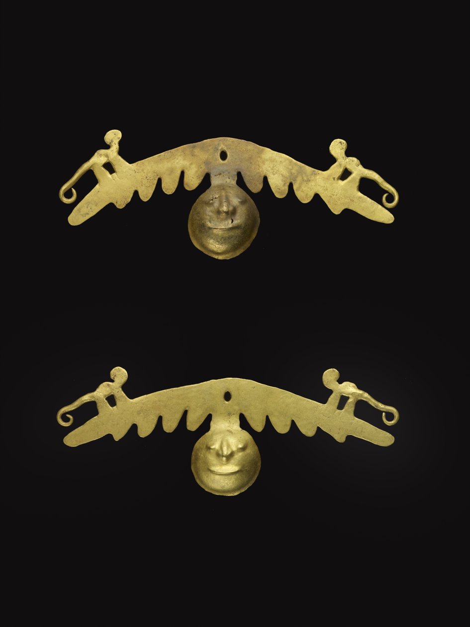 Par de Ornamentos para Orejas, 600-1600 d.C. de Culture Nariño
