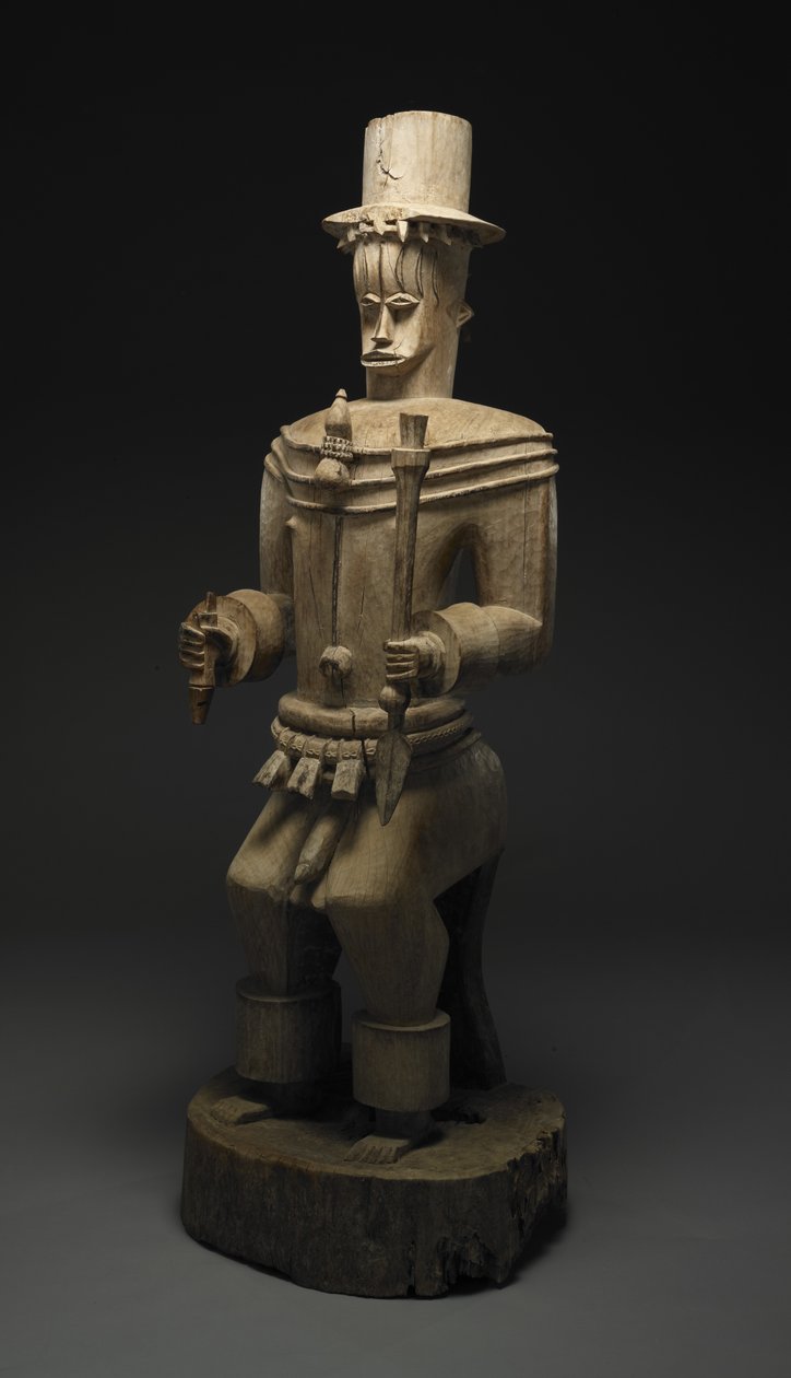 Figura ancestral del héroe fundador Owedjebo de Culture Urhobo