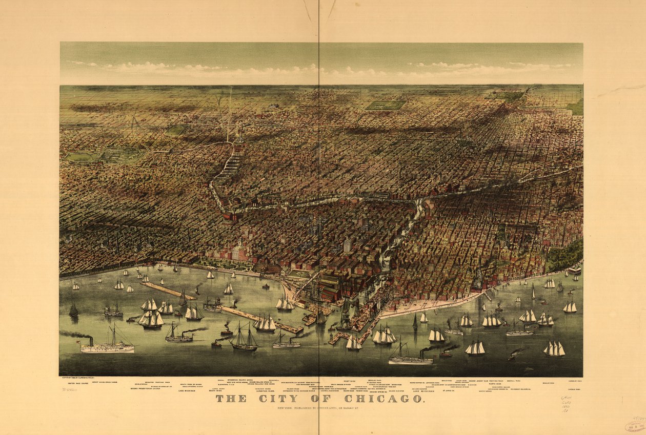 	La ciudad de Chicago. de Currier and Ives