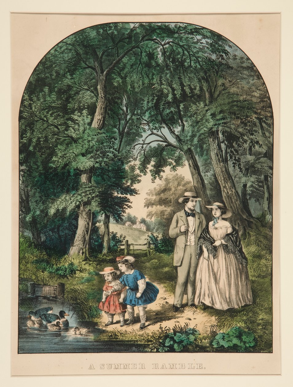 Un paseo de verano de Currier and Ives