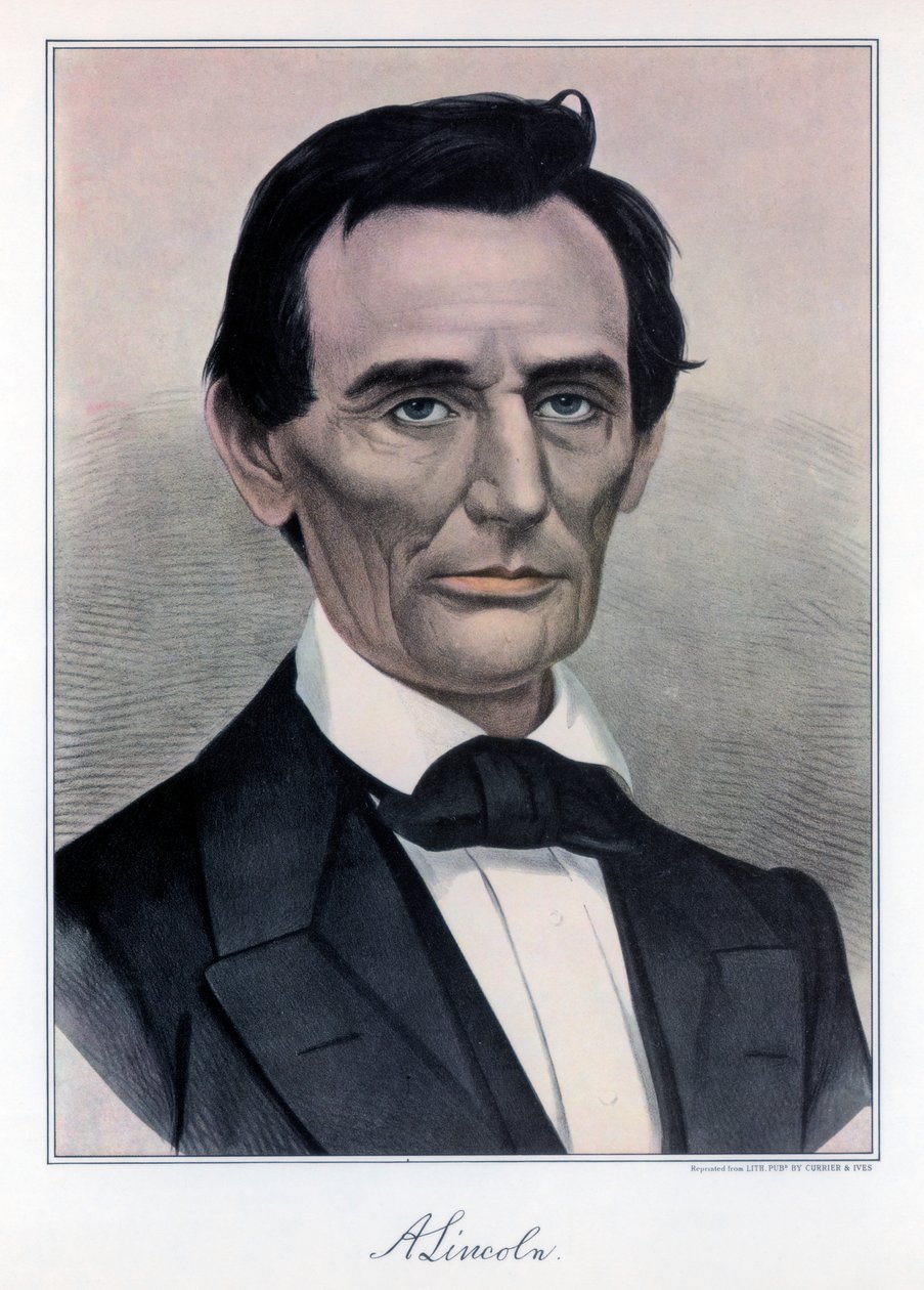 Abraham Lincoln, decimosexto Presidente de los Estados Unidos, siglo XIX de Currier and Ives